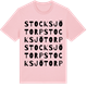 Pink Cotton t-shirt med Stocksjötorp ordlek t-shirt