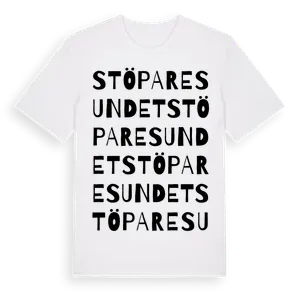 Stöparesundet ordlek t-shirt – ekologisk bomull t-shirt från Pinshirt