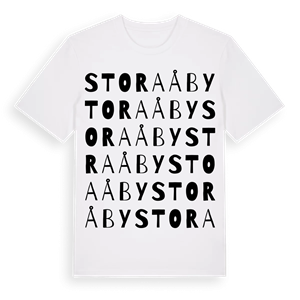 Stora Åby ordlek t-shirt – ekologisk bomull t-shirt från Pinshirt