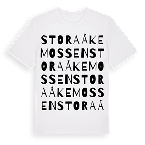 Stora Åkemossen ordlek t-shirt – ekologisk bomull t-shirt från Pinshirt
