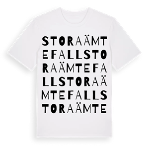Stora Ämtefall ordlek t-shirt – ekologisk bomull t-shirt från Pinshirt