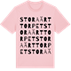 Pink Cotton t-shirt med Stora Ärttorpet ordlek t-shirt