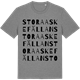 Mid Heather Gray t-shirt med Stora Askefällan ordlek t-shirt