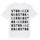 White t-shirt med Stora Bergbo ordlek t-shirt