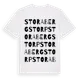 White t-shirt med Stora Bergstorp ordlek t-shirt