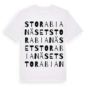 Stora Bianäset ordlek t-shirt – ekologisk bomull t-shirt från Pinshirt