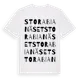 White t-shirt med Stora Bianäset ordlek t-shirt