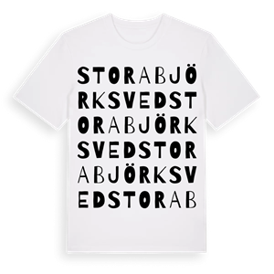 Stora Björksved ordlek t-shirt – ekologisk bomull t-shirt från Pinshirt