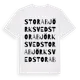 White t-shirt med Stora Björksved ordlek t-shirt