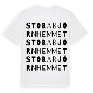 Stora Björnhemmet ordlek t-shirt – ekologisk bomull t-shirt från Pinshirt