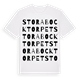 White t-shirt med Stora Bocktorpet ordlek t-shirt