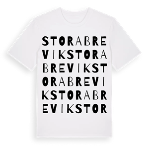 Stora Brevik ordlek t-shirt – ekologisk bomull t-shirt från Pinshirt