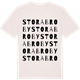 Vintage White t-shirt med Stora Broby ordlek t-shirt