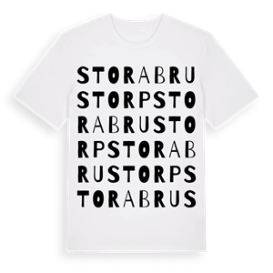 Stora Brustorp ordlek t-shirt – ekologisk bomull t-shirt från Pinshirt