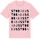 Pink Cotton t-shirt med Stora Bus ordlek t-shirt