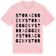 Pink Cotton t-shirt med Stora Eggeby ordlek t-shirt
