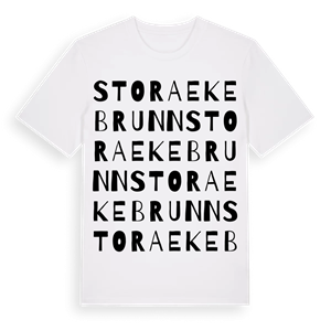 Stora Ekebrunn ordlek t-shirt – ekologisk bomull t-shirt från Pinshirt