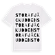 Stora Fjäckudden ordlek t-shirt