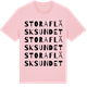 Pink Cotton t-shirt med Stora Fläsksundet ordlek t-shirt