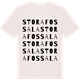 Vintage White t-shirt med Stora Fossala ordlek t-shirt