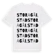 White t-shirt med Stora Gålstad ordlek t-shirt