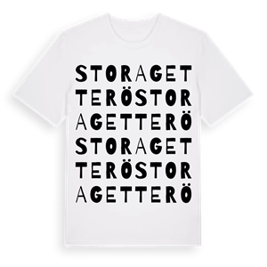 Stora Getterö ordlek t-shirt – ekologisk bomull t-shirt från Pinshirt