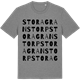 Mid Heather Gray t-shirt med Stora Granstorp ordlek t-shirt