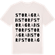 Vintage White t-shirt med Stora Granstorp ordlek t-shirt