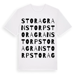 Stora Granstorp ordlek t-shirt – ekologisk bomull t-shirt från Pinshirt