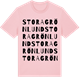 Pink Cotton t-shirt med Stora Grönlund ordlek t-shirt