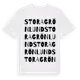 White t-shirt med Stora Grönlund ordlek t-shirt