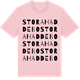 Pink Cotton t-shirt med Stora Haddebo ordlek t-shirt