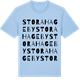 Blue Soul t-shirt med Stora Hageby ordlek t-shirt