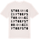 Vintage White t-shirt med Stora Hagebytorp ordlek t-shirt