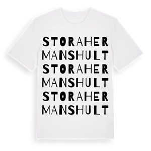 Stora Hermanshult ordlek t-shirt – ekologisk bomull t-shirt från Pinshirt