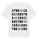 White t-shirt med Stora Herrebro ordlek t-shirt