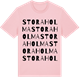 Pink Cotton t-shirt med Stora Holma ordlek t-shirt