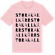 Pink Cotton t-shirt med Stora Kallkärr ordlek t-shirt