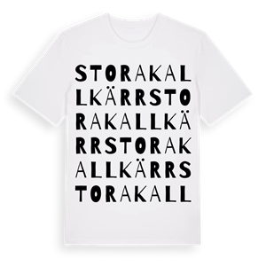 Stora Kallkärr ordlek t-shirt – ekologisk bomull t-shirt från Pinshirt
