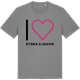 Mid Heather Gray t-shirt med Jag älskar Stora Kjusvik t-shirt stort tryck
