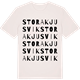 Vintage White t-shirt med Stora Kjusvik ordlek t-shirt