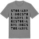 Mid Heather Gray t-shirt med Stora Knylinge ordlek t-shirt