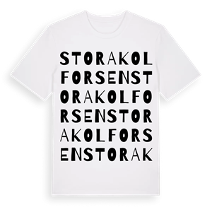 Stora Kolforsen ordlek t-shirt – ekologisk bomull t-shirt från Pinshirt