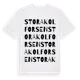 White t-shirt med Stora Kolforsen ordlek t-shirt