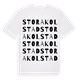 White t-shirt med Stora Kolstad ordlek t-shirt
