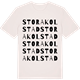 Vintage White t-shirt med Stora Kolstad ordlek t-shirt