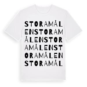 Stora Målen ordlek t-shirt – ekologisk bomull t-shirt från Pinshirt
