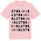 Pink Cotton t-shirt med Stora Mark ordlek t-shirt