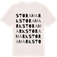 Vintage White t-shirt med Stora Mark ordlek t-shirt