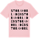 Pink Cotton t-shirt med Stora Morliden ordlek t-shirt